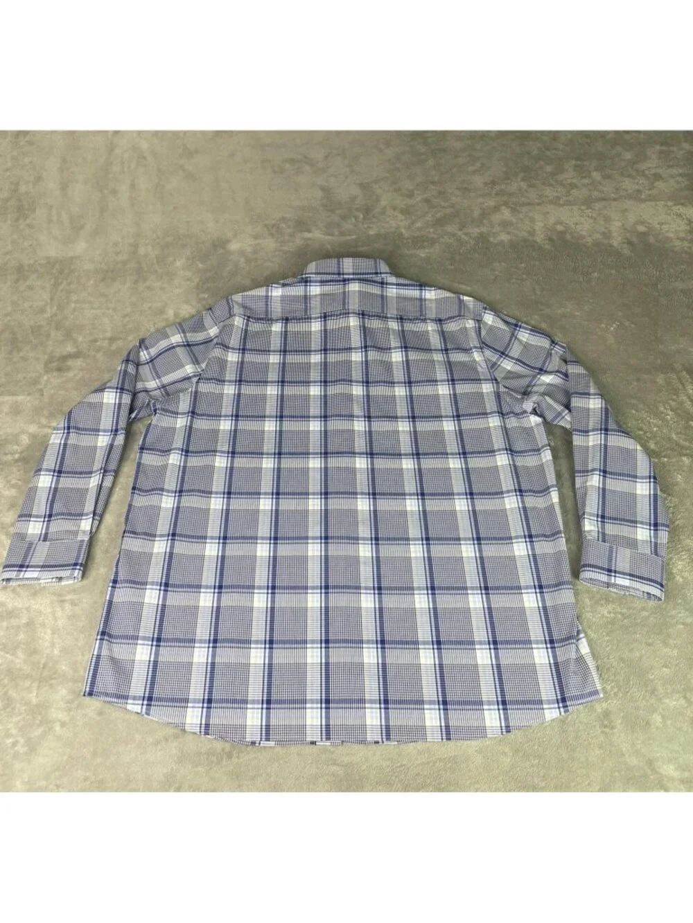 Michael Kors Men's XL Blue Plaid Airsoft Stretch Button Down Shirt Regular Fit